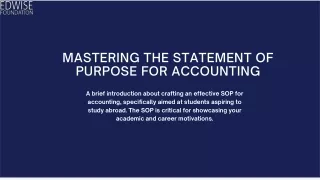mastering the statement of purpose for accounting