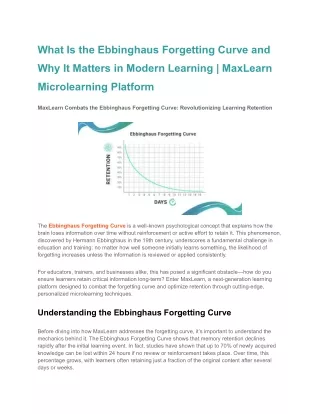what is the ebbinghaus forgetting curve and