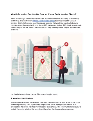 What Information Can You Get from an iPhone Serial Number Check