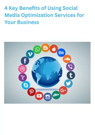 4 Key Benefits of Using Social Media Optimization Services for Your Business