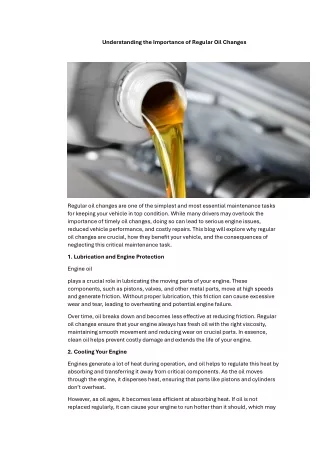 Understanding the Importance of Regular Oil Changes