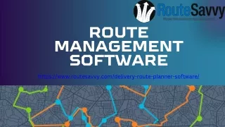 Route Management Software