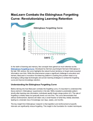 maxlearn combats the ebbinghaus forgetting curve