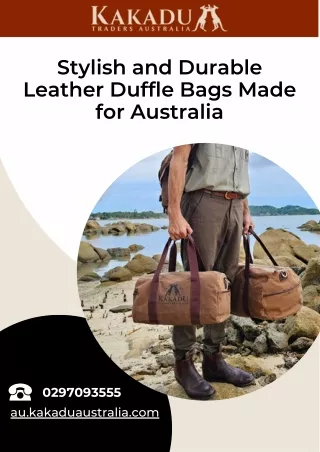 Stylish and Durable Leather Duffle Bags Made for Australia