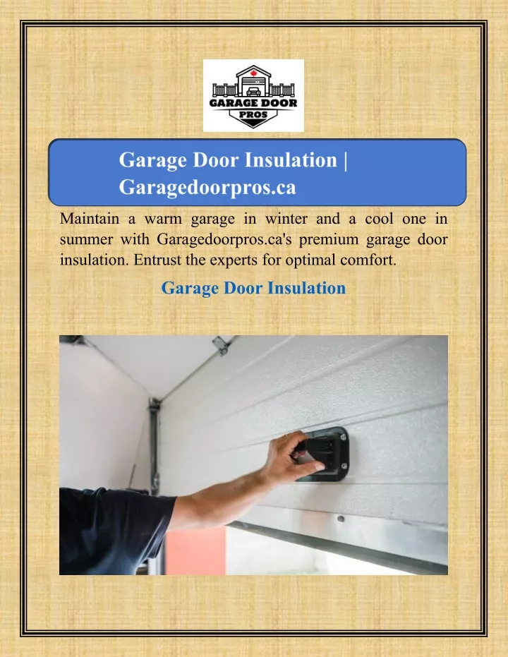 maintain a warm garage in winter and a cool