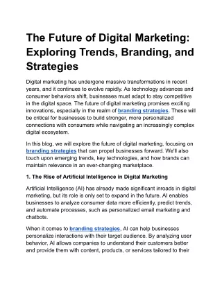 the future of digital marketing exploring trends