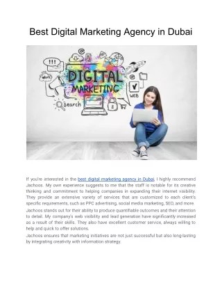 Best Digital Marketing Agency in Dubai