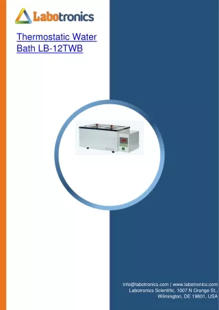Thermostatic Water Bath LB-12TWB