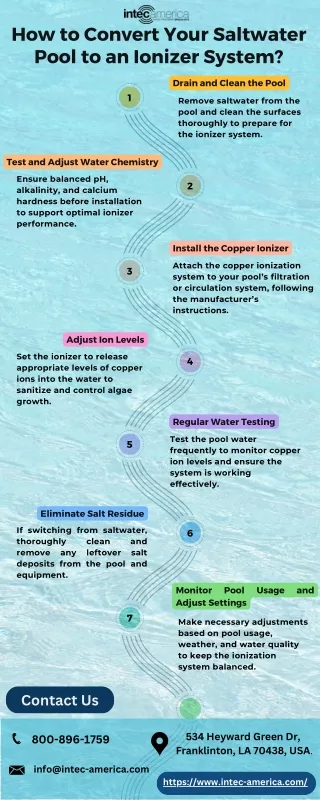 How to Convert Your Saltwater Pool to an Ionizer System?