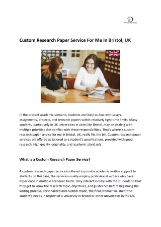 custom research paper service for me in bristol uk