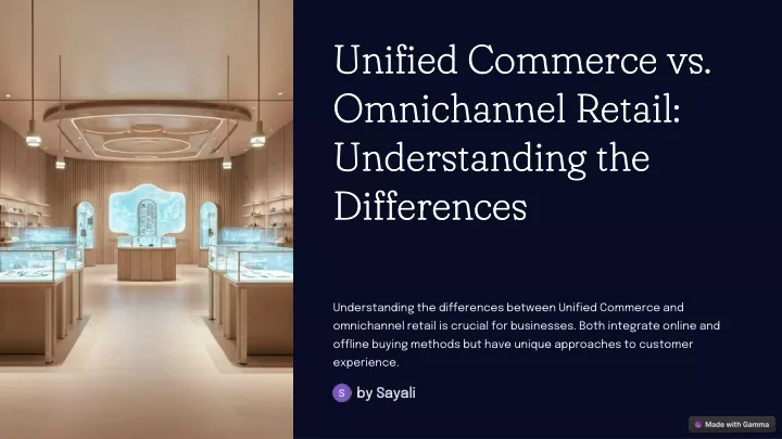 unified commerce vs omnichannel retail