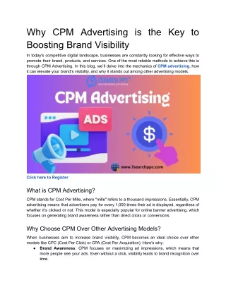 why cpm advertising is the key to boosting brand