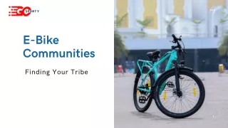 e bike communities
