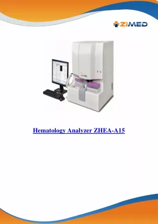 Hematology Analyzer ZHEA-A15