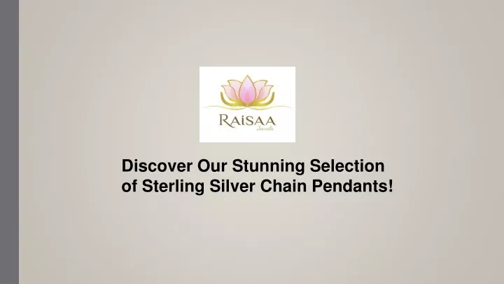 discover our stunning selection of sterling silver chain pendants