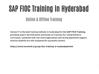 SAP Fico Training in Hyderabad