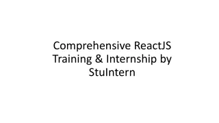 comprehensive reactjs training internship by stuintern