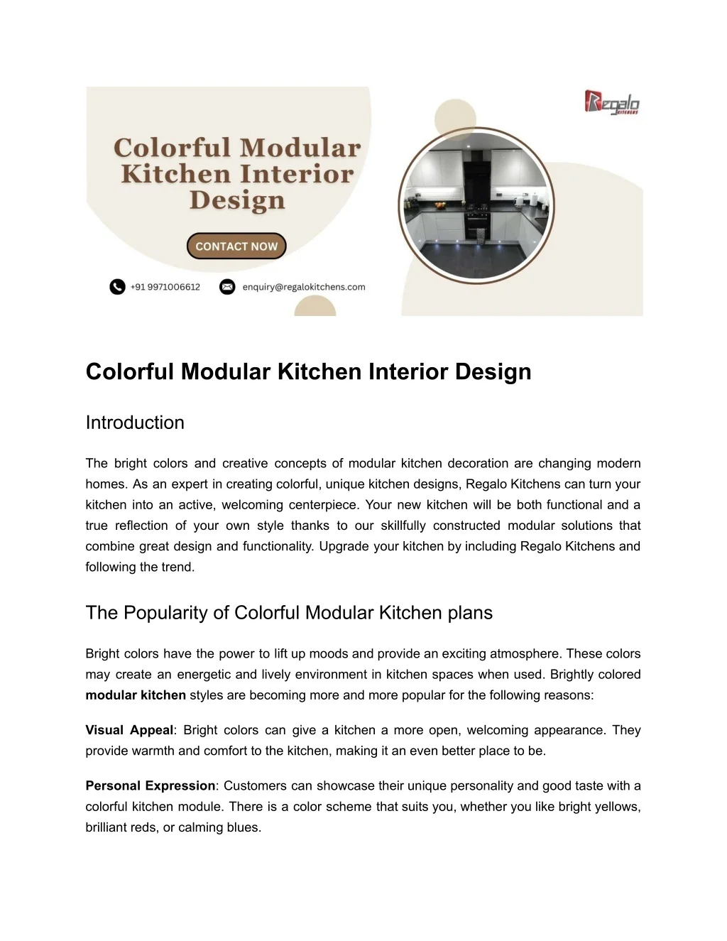 PPT - Colorful Modular Kitchen Interior Design PowerPoint Presentation ...