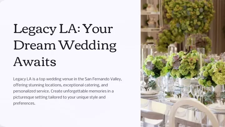 legacy la your dream wedding awaits