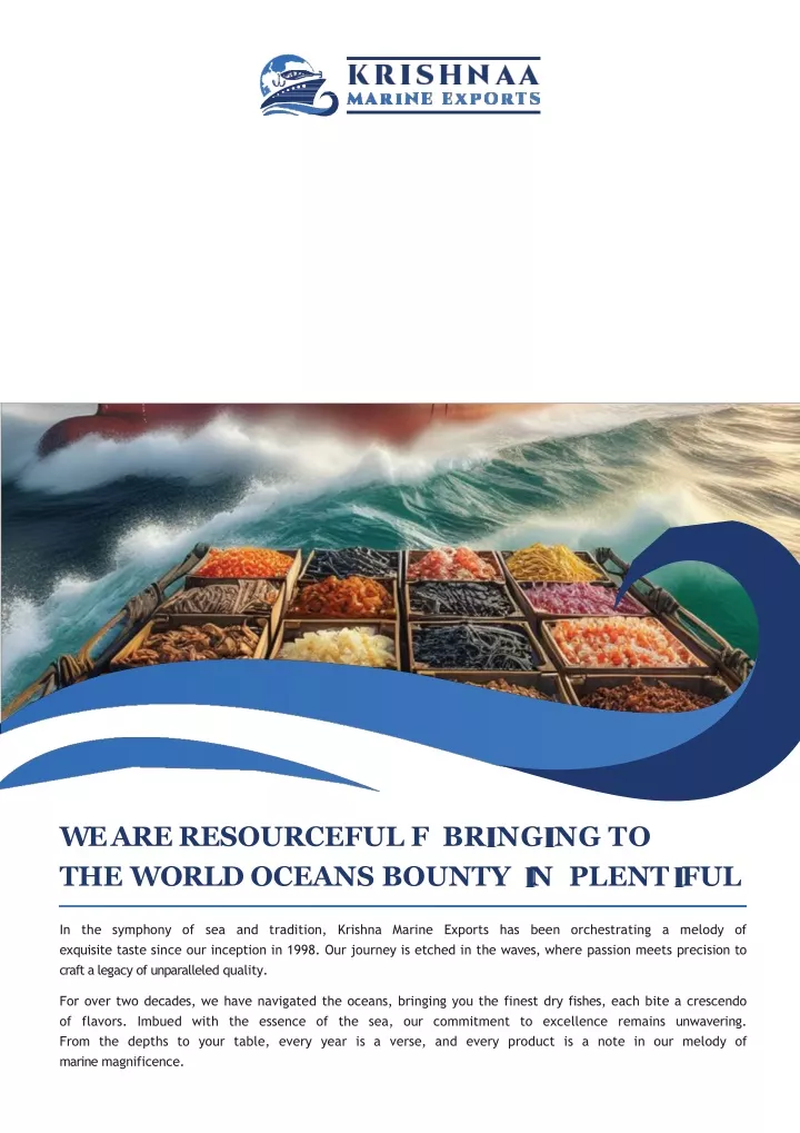 we are resourceful f br ng ng to the world oceans