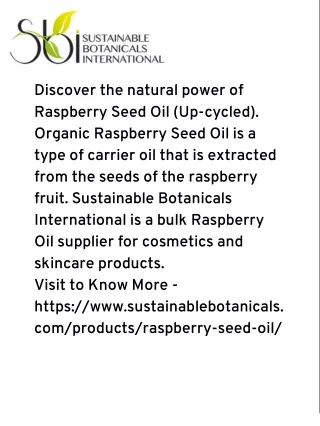 Raspberry Seed Oil (Up-cycled)