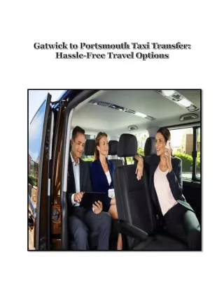Gatwick to Portsmouth Taxi Transfer Hassle-Free Travel Options