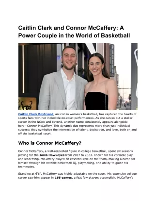 Caitlin Clark and Connor McCaffery_ A Power Couple in the World of Basketball