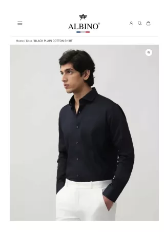 BLACK PLAIN COTTON SHIRT