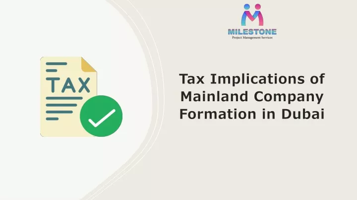 tax implications of mainland company formation in dubai