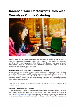 increase your restaurant sales with seamless