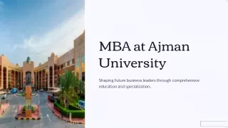mba at ajman university