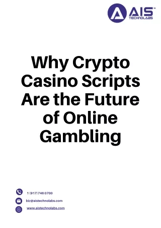 Why Crypto Casino Scripts Are the Future of Online Gambling