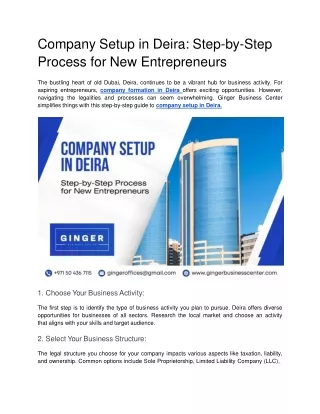 Company Setup in Deira_ Step-by-Step Process for New Entrepreneurs