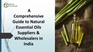 Natural Essential Oils Suppliers & Wholesalers in India