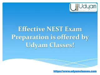 effective nest exam preparation is offered by udyam classes
