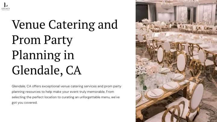 venue catering and prom party planning