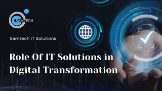 Role of IT Solutions in Digital Transformation - Samtech