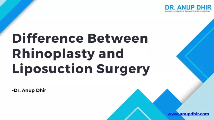 difference between rhinoplasty and liposuction