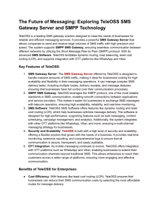 the future of messaging exploring teleoss