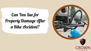 Can You Sue for Property Damage After a Bike Accident