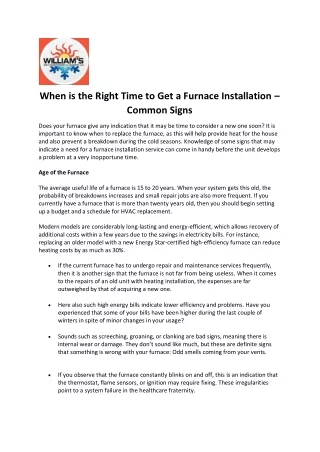 when is the right time to get a furnace