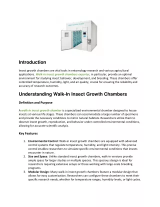Walk-In Insect Growth Chamber exporter