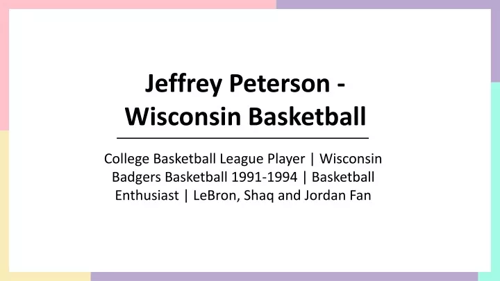 jeffrey peterson wisconsin basketball