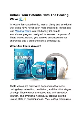 The Healing Wave | USA Official Website