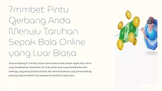 7mmbet pintu gerbang anda menuju taruhan sepak