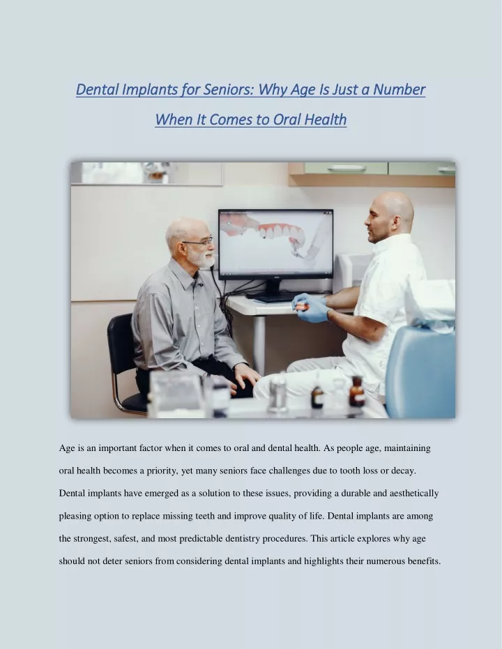 dental implants for seniors why age is just