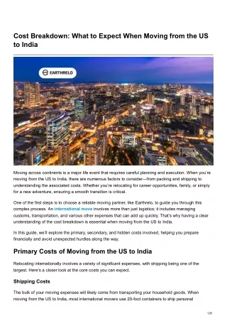 cost breakdown what to expect when moving from