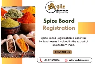 Spice Board Registration