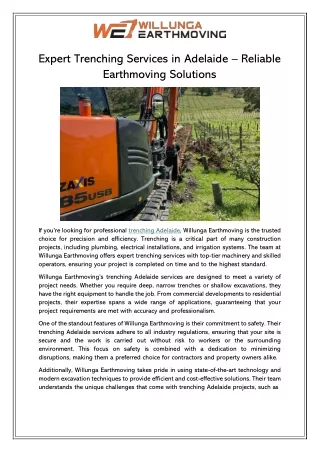 Expert Trenching Services in Adelaide Reliable Earthmoving Solutions11