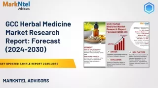 GCC Herbal Medicine Market Share, Size & Growth 2030